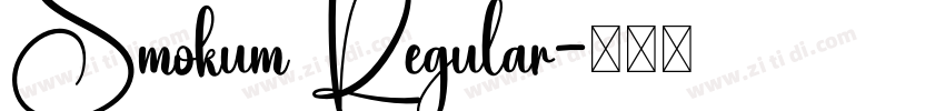 Smokum Regular字体转换
